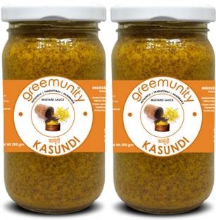 Greemunity Kasundi Pack of 2- 500g|Bengali Traditional Handmade Mustard Sauce�(2 x 250 g) Mustard