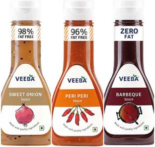 VEEBA SWEET ONION SAUCE +PERI PERI SAUCE +BARBEQUE SAUCE ( PACK OF 3*) Sauces