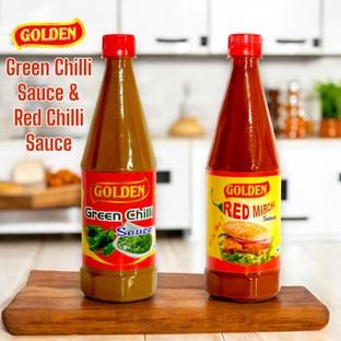 Golden Green Chilli Sauce & Red Chilli Sauce Tasty, Spicy, No added color or Flavors Sauce