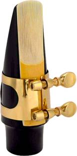 Battle Beast Premium Quality Musical Instrument Accessories Saxophone Mouthpiece Golden Polish with Cap Ligature and Reeds Alto Saxophone