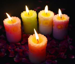ME&YOU Scented Pillar Candle for Room Décor, Fragrance Aroma Candles (Pack of 5) Candle