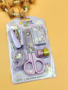 Paper Bear Purple Unicorn Theme Stationery Set Stapler Set Art & Craft Kit NA  Stapler