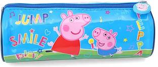 striders Charming Peppa Pig Round Zipper Pouch for Kids Compact, Multi-Purpose Bag Peppa Pig Cartoon Art Art Wood Pencil Box