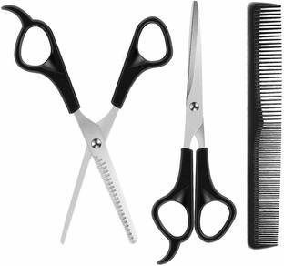 CITYCOSMETIC 2 Stainless Steel Hair Cutting & Thinning Scissor With 1 Comb For salon , barber, home use Scissors