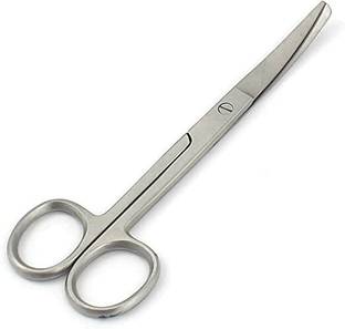 SANJU Khushi surgicals Dressing scissor sharp blunt CURVED 6 inch stainles steel Scissors