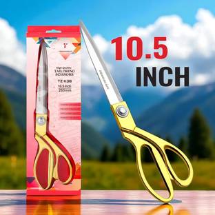 Loyalmart Professional Tailoring Scissors – 10.5", Brass Grip, Sharp Blade Scissors