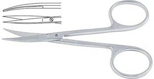 SANJU Khushi surgicals Nose & Ear Hair Trimming Cuticle Scissor CURVED Extra Sharp 4 Scissors
