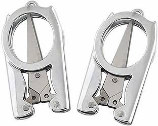 PMW Folding Scissors Compact Pocket Stainless Steel Small Travel 2 Pack Craft Project Scissors Kits Scissors
