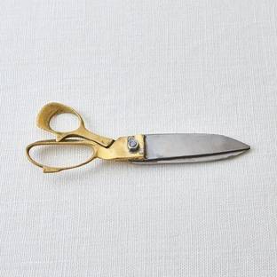 Madan Kainchi Wale Left Hand 9 inch Brass Handle funner steel Scissors