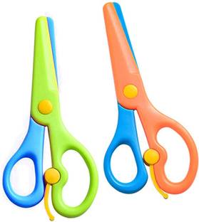 DEZIINE 2 PCS Children Safety Scissors Set Preschool Training Scissors Scissors