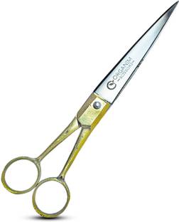 Organim care products Brass Barber Hair Cutting Scissors ,Fish Cutting , Art Cutting ,Office Use(7 Inch) Scissors