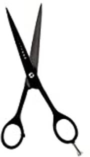 Dhanishka Professional Salon Barber Scissors for Hair Cutting Styling Men Women BLACK Stainless Steel Stylish looks Home Hair Cutting Tools 6.5" Scissors (Set of 1, Steel) Scissors