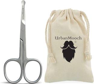 UrbanMooch Nose Hair Scissor, Stainless Steel Safety Scissor for Beard & Mustache Scissors