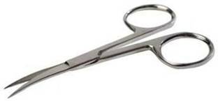SANJU Khushi Surgicals CUTICAL SCISSORS CURVED ( 4.5 inch ) Stainless Steel Scissors