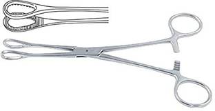 SANJU Khushi Surgical sponge holding forcep (8 INCH) Surgical Instrument, Medical Scissors