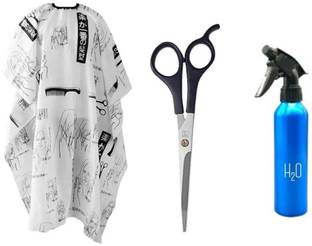 Doberyl 3 Pcs Stainless Steel Scissor , All Purpsose Bottles Spray 300ml , Haircut Cape Scissors