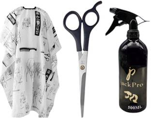 Doberyl 3 Pc Stainless Steel scissor 300ml All Purpose Spray Bottl,Haircut Capes/Aprons Scissors