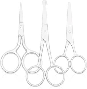 feelhigh Nose Hair Scissors 3 Pcs Curved And Rounded Eyebrows Facial Hair Scissors Scissors