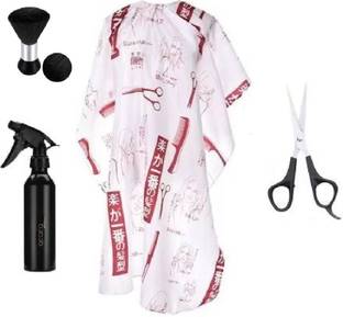 QEQEQ cutting scissors+Hair Cutting Sheet Apron ETC COMBO Scissors