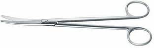 SANJU Khushi Surgicals Tonsil curved scissor/Metzabaumb Scissor Stainless Steel 7 inch Scissors