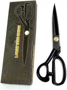 Dhanishka Jupiter 9-INCHES Tailor Scissor, Cutting Fabrics and Alterations Purposes, Stainless Steel (Black) Scissors