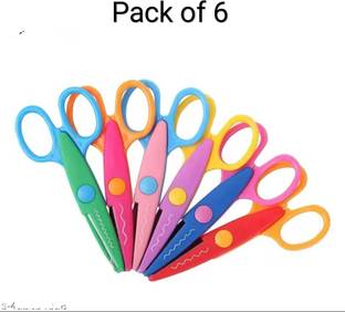 SHIVANGI LIGHTS Scissors 6 psc for paper cutting design Scissors