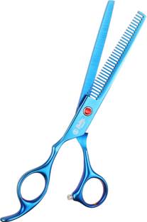 Beaute Secrets Dog Cat Grooming Shears with Round Blunt Tip Stainless Steel Thinning Scissors