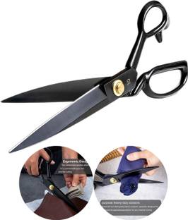 STEAD Premium Rubber Handle Grip for Tailoring Sewing Paper Clothes Cutting 10 inch Scissors