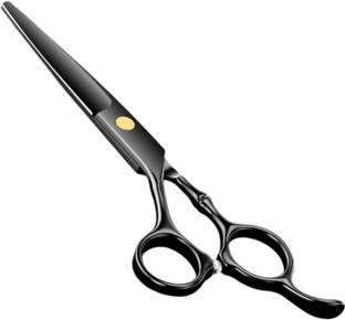 feelhigh Stainless Steel Black Barber Hair Cutting Scissors Straight Scissors Salon Tools Scissors