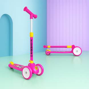 Kidsmate Leo Kick Scooter for Kids, 4 Adjustable Height, Foldable & Attractive Kids Scooter