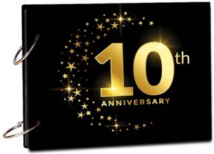Creative Print Solution 10th Anniversary Scrap Book Photo Album Size 8.5x6 inch 20 sheet Theme,  Scrapbook Kit