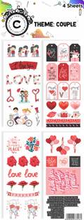 Craftastique Couple Elements and Love Tags Sheets Theme,  Scrapbook Kit