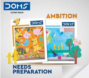 DOMS Scrab Book| 32 Pages (Including index & printed information) | Set of 4| Theme,  Scrapbook Kit
