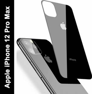 VOLMERE Back Tempered Glass for Apple iPhone 12 Pro Max Black Back Tempered Glass, With Apple Logo