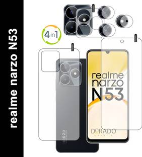 DORADO SHIELD Front and Back Tempered Glass for realme narzo N53 front and back camera lens