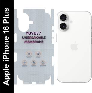 yuvu77 Back Screen Guard for Apple iPhone 16 plus, Membrane with 360 coverage