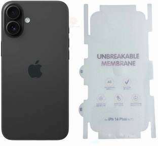 VOLMERE Back Screen Guard for Apple iPhone 16 Plus Matte Transparent Unbreakable Membrane Back & Sides Protector TPU Film Screen Guard ( Not Tempered Glass )