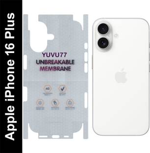 yuvu77 Back Screen Guard for Apple iPhone 16 Plus, Membrane 360 coverage, unbreakable membrane