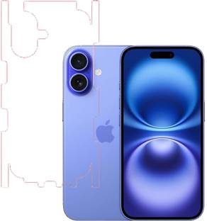KARTRAY Back Screen Guard for Apple iPhone 16, Clear With Sides