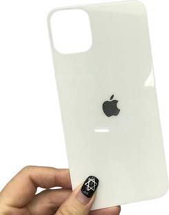 CallSmith Back Tempered Glass for Apple iPhone 13 Mini White Glossy back Tempered Glass, With Apple Logo