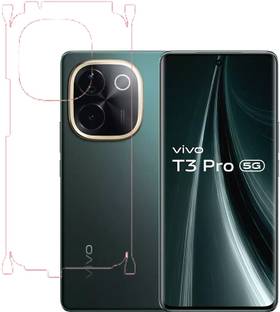 KARTRAY Back Screen Guard for Vivo T3 Pro 5G, Clear With Sides