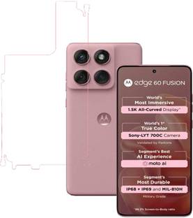 VAYUVAULT Back Screen Guard for MOTOROLA Edge 60 Fusion 5G, Back Screen Guard Glossy finish, Back Screen with side
