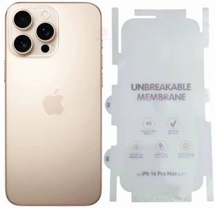 VOLMERE Back Screen Guard for Apple iPhone 16 Pro Max Matte Transparent Unbreakable Membrane Back & Sides Protector TPU Film Screen Guard ( Not Tempered Glass )