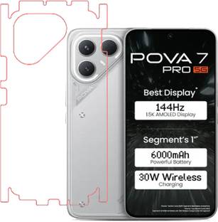 KARTRAY Back Screen Guard for Tecno Pova 7 5G, Back Screen Guard with Glossy Finish