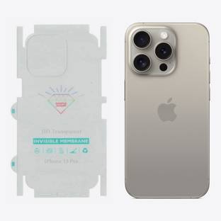 MZKART Back Screen Guard for iPhone 15 Pro HD Transparent Skin Protector With Sides Coverage