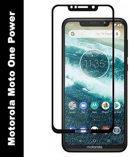 kmPPoWeR Edge To Edge Tempered Glass for Motorola Moto One Power