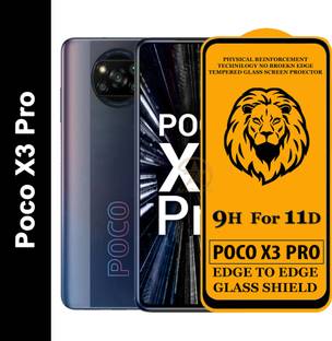 SEVEN7STAR Edge To Edge Tempered Glass for Poco X3 Pro