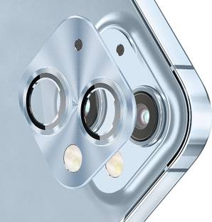LOWCOST ASM Camera Lens Protector for Apple iPhone 14, Apple iPhone 14 Plus Blue Camera Lens Protector, Premium Aluminum Alloy Metal Ring Lens Protector