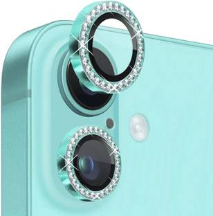 casual need Camera Lens Protector for iPhone 16 / iPhone 16 Plus, 9H Tempered Glass Camera Cover Screen Protector, HD Clear, Metal Individual Ring