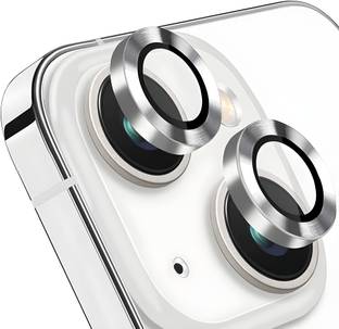 CASELIA Camera Lens Protector for iPhone 13, iPhone 13 silver Camera Ring protector